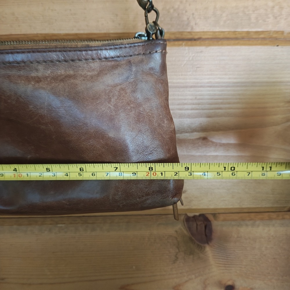 Hobo The Original Glazed Brown Leather Clutch Wristlet Bag ZA4 - Picture 7 of 12